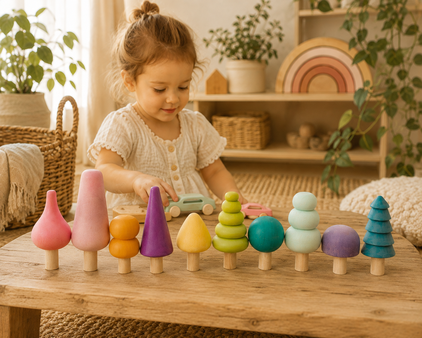 Pastel Trees Set – 12 Pieces