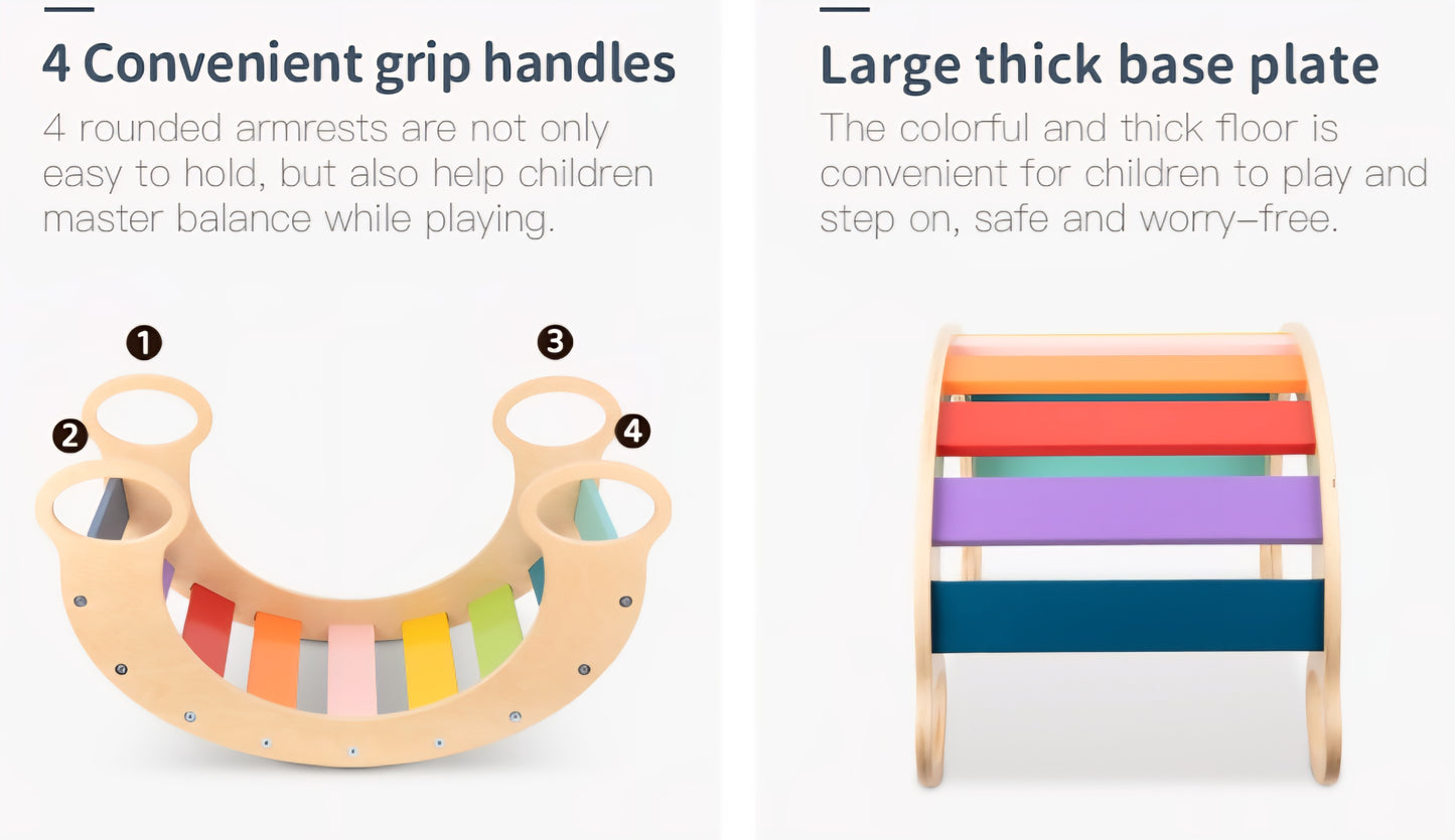 Rainbow Climbing Arch – 4-in-1 Montessori-Inspired Play