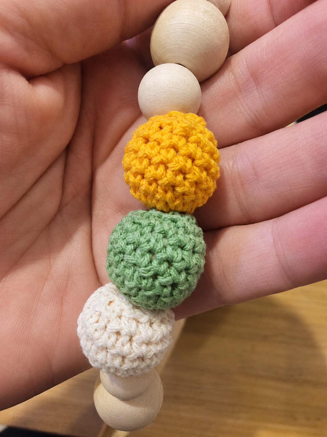 Wooden Elephant Teether Clip