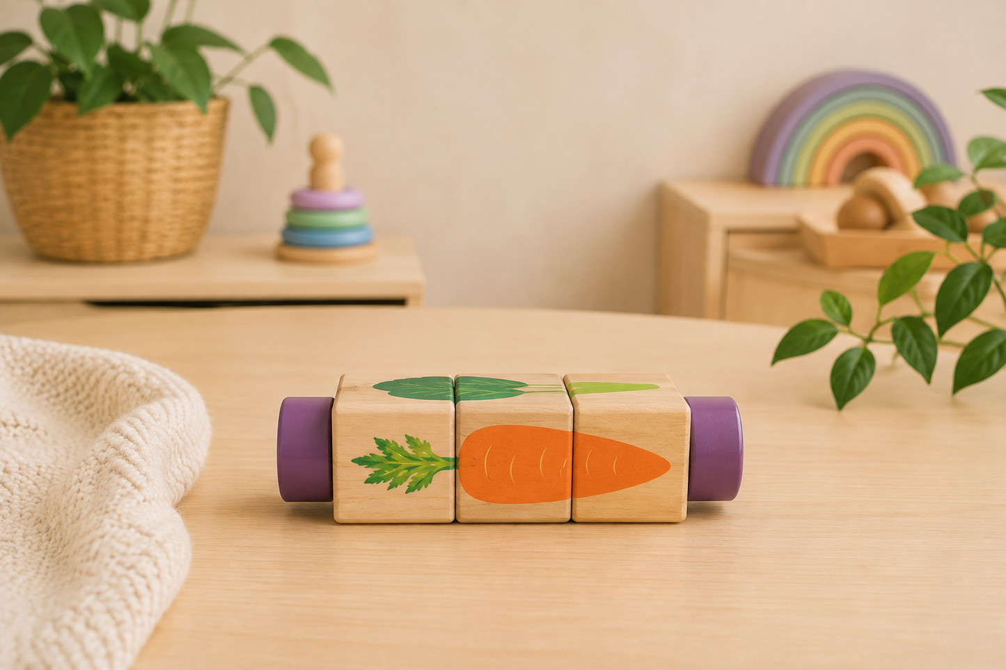 Twist & Match Wooden Puzzle Blocks