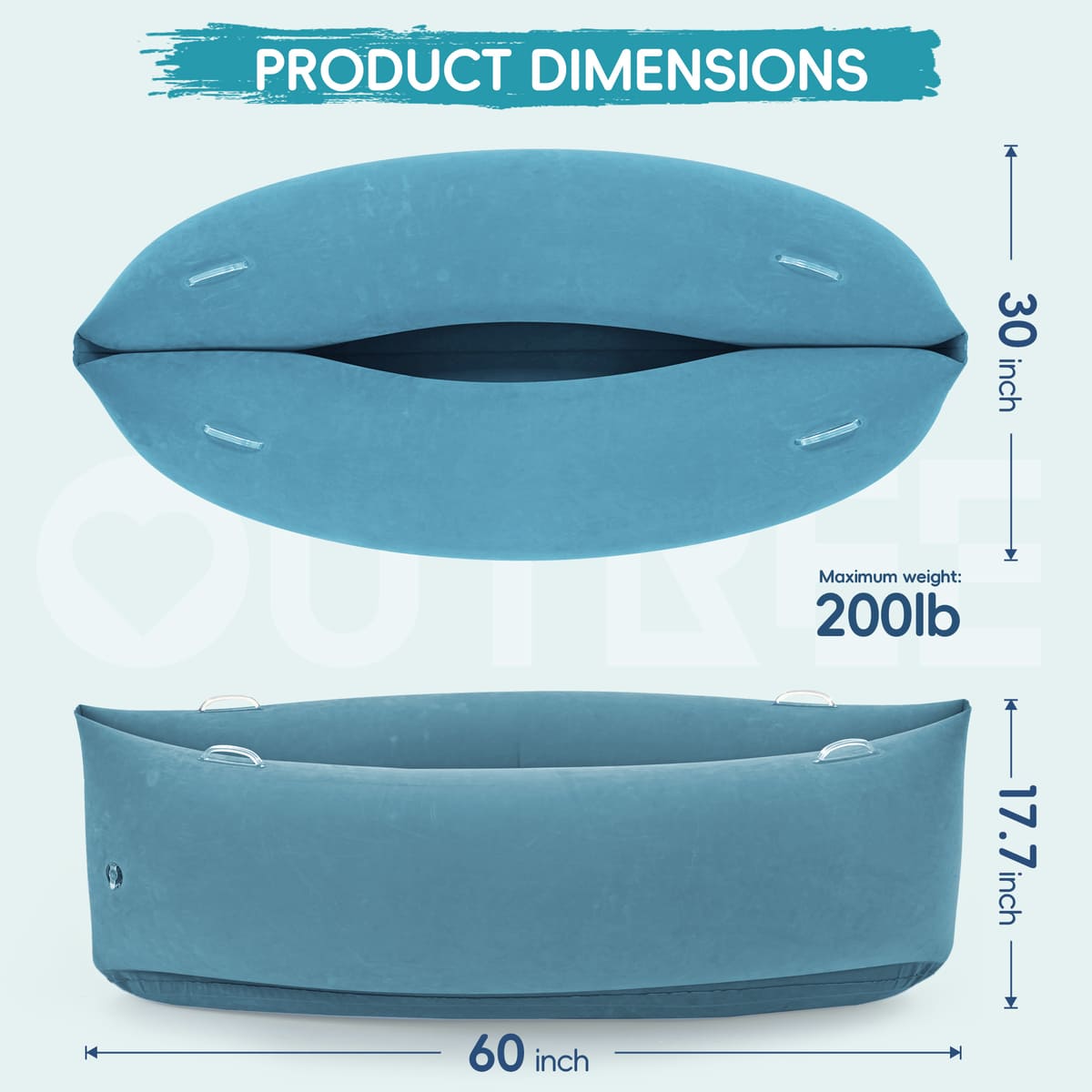Outree Sensory Pea Pod Chair for Kids, Inflatable Hug Boat for Calming & Therapy